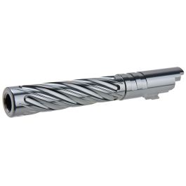 Dr. Black Hi-Capa 5.1 GBB Outer Barrel (Type -Spiral Storm, 6063 Aluminum, Grey)