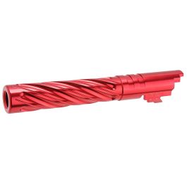 Dr. Black Hi-Capa 5.1 GBB Outer Barrel (Type -Spiral Storm, 6063 Aluminum, Red)
