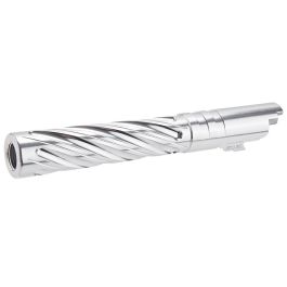 Dr. Black Hi-Capa 5.1 GBB Outer Barrel (Type -Spiral Storm, 6063 Aluminum, Silver)