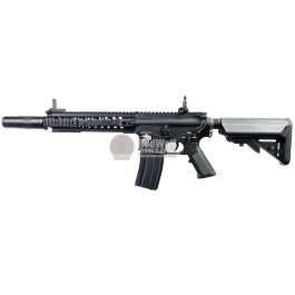 E&C EC317 Full Metal KAC SR16-E3 URX3 10 inch Airsoft M4 AEG (w/ Silencer) - Black