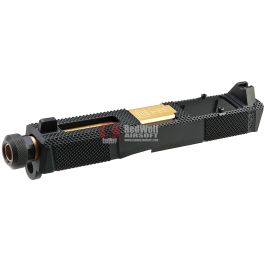 EMG SAI Utility Slide Kit (by G&P) - Gold Barrel for Umarex(VFC) G19 GEN 3 GBB Pistol (RMR Cut)