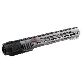 G&P Long Railed Handguard with SAI QD System for Tokyo Marui M4 / M16 AEG/ GBB Rifle - Gray