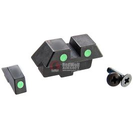 Guarder TokyoMarui G17 GBB Airsoft Steel Night Sight - Green