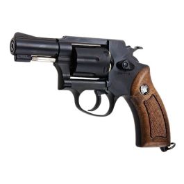 WinGun Airsoft Revolver CO2 731 Sheriff M36 (2.5 inch, Brown Grip, 6mm Version) - Black