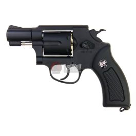 WinGun Airsoft Revolver CO2 733 (2 inch, Black Grip, 6mm Version) - Black