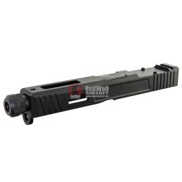 Guns Modify CNC SA Aluminum Slide Set for Tokyo Marui G17 GBB (RMR Cut) - Black Outer Barrel