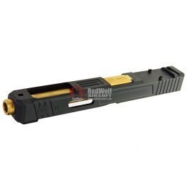 Guns Modify SA G34 + RMR Slide with Stainless Steel Gold Barrel for Tokyo Marui G17 / G18C GBB Ver.2