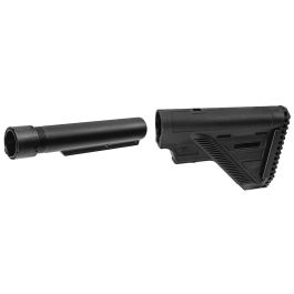 Guns Modify VFC HK416 GBB A5 Style Slim Stock with A5 Style One Piece Buffer Tube Set (CNC, BK)
