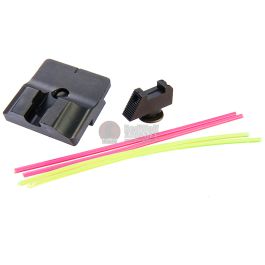 Guns Modify W Style Steel CNC Fiber Optic Sight Set for Umarex (VFC) Glock 17 Gen 3 / Gen 4 GBB Seri