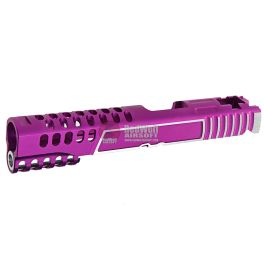 Gunsmith Bros CNC Aluminum Design 18 Single Slide Tokyo Marui Hi Capa 5.1 GBB - Purple 2 Tone