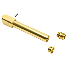 Nine Ball Tokyo Marui G17 Gen 5 MOS GBB Non Recoil 2 WAY Outer Barrel - Gold