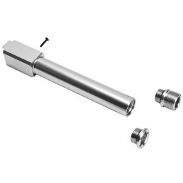Nine Ball Tokyo Marui G17 Gen 5 MOS GBB Non Recoil 2 WAY Outer Barrel - Silver