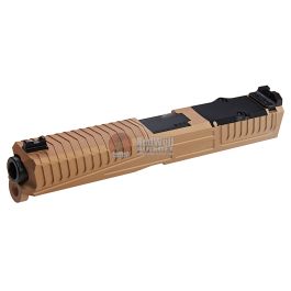 Nova SD-Style CNC Aluminum Slide Set For Tokyo Marui G17/22 GBB Series - FDE