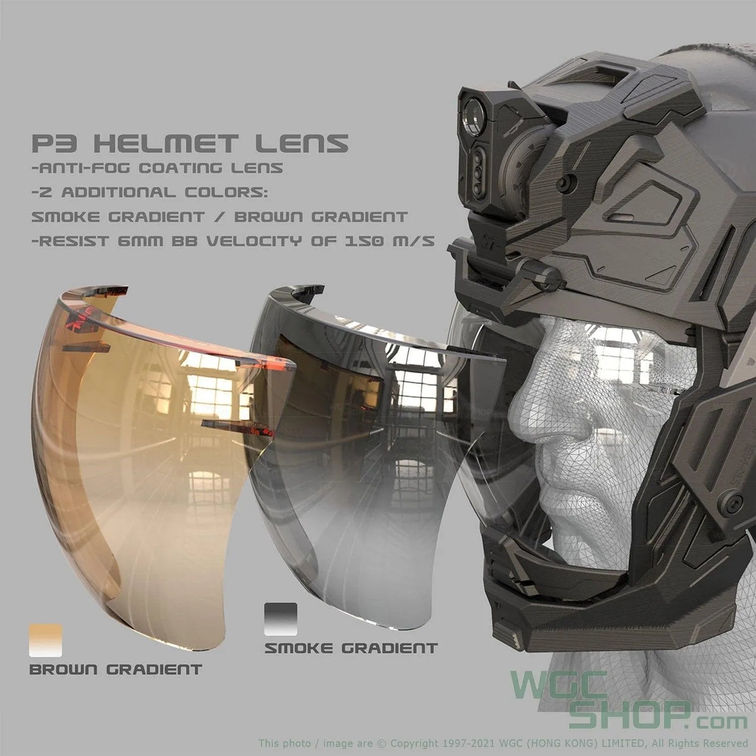 SRU P3 Helmet Lens