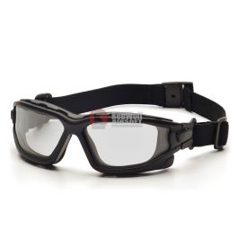Pyramex I-Force Slim Safety Goggle Clear Dual Anti-Fog Lens with Black Temples/Strap