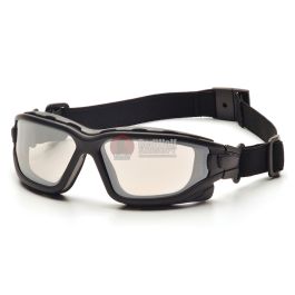 Pyramex I-Force Slim Safety Goggle Indoor/Outdoor Mirror Dual Anti-Fog Lens with Black Temples/Strap