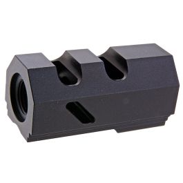 Revanchist Airsoft Tokyo Marui Hi Capa GBB Compensator (Dr. Black Style, 14mm CCW) - Black