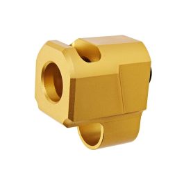 Revanchist Airsoft Hi Capa GBB ST Style Compensator (11mm CW to 14mm CCW, Gold)
