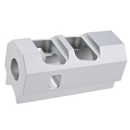 Revanchist Airsoft Tokyo Marui Hi Capa GBB Compensator (INF Style, 14mm CCW) - Silver