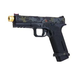 RWC Agency Arms EXA Green Gas Airsoft Pistol (Ronin Agency Arms Gold Mid-Line Barrel Edition)