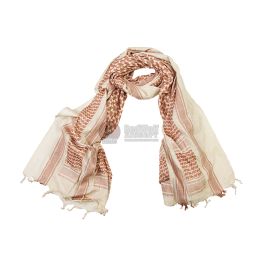 SilverBack Cotton Arab Shemagh Scarf XXL (Tan & Maroon Red)