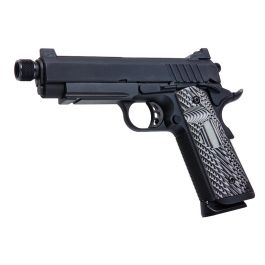 SRC Silent Hawk 1911 CO2 GBB Airsoft Pistol w/ Threaded Barrel - Black