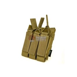 TMC Molle Tri Open Top Magazine Pouch for MP7 - Khaki