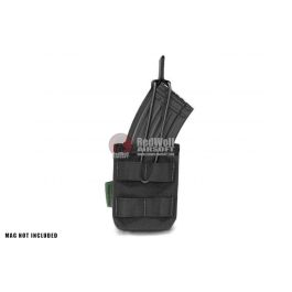 Warrior Assault Systems Single MOLLE Open AK 7.62mm Mag / Bungee Pouch - Black
