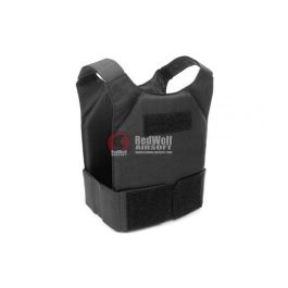 Warrior Assault Systems Covert Plate Carrier MK1 with Triple Hook and Loop Mag Pouch - Black