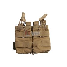 Warrior Assault Systems Double MOLLE Open AK 7.62mm Mag / Bungee Pouch - Coyote Tan