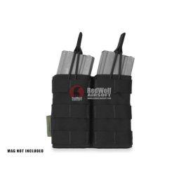 Warrior Assault Systems Double MOLLE Open M4 5.56mm Mag / Bungee Pouch - Black