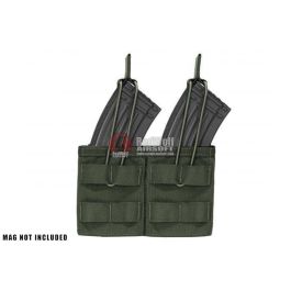 Warrior Assault Systems Double MOLLE Open AK 7.62mm Mag / Bungee Pouch - OD Green