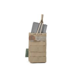 Warrior Assault Systems Single MOLLE Open M4 5.56mm Mag / Bungee Pouch - Coyote Tan