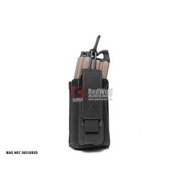 Warrior Assault Systems Single Open M4 5.56mm Mag Pouch with 9mm D/A Pistol Mag - Black