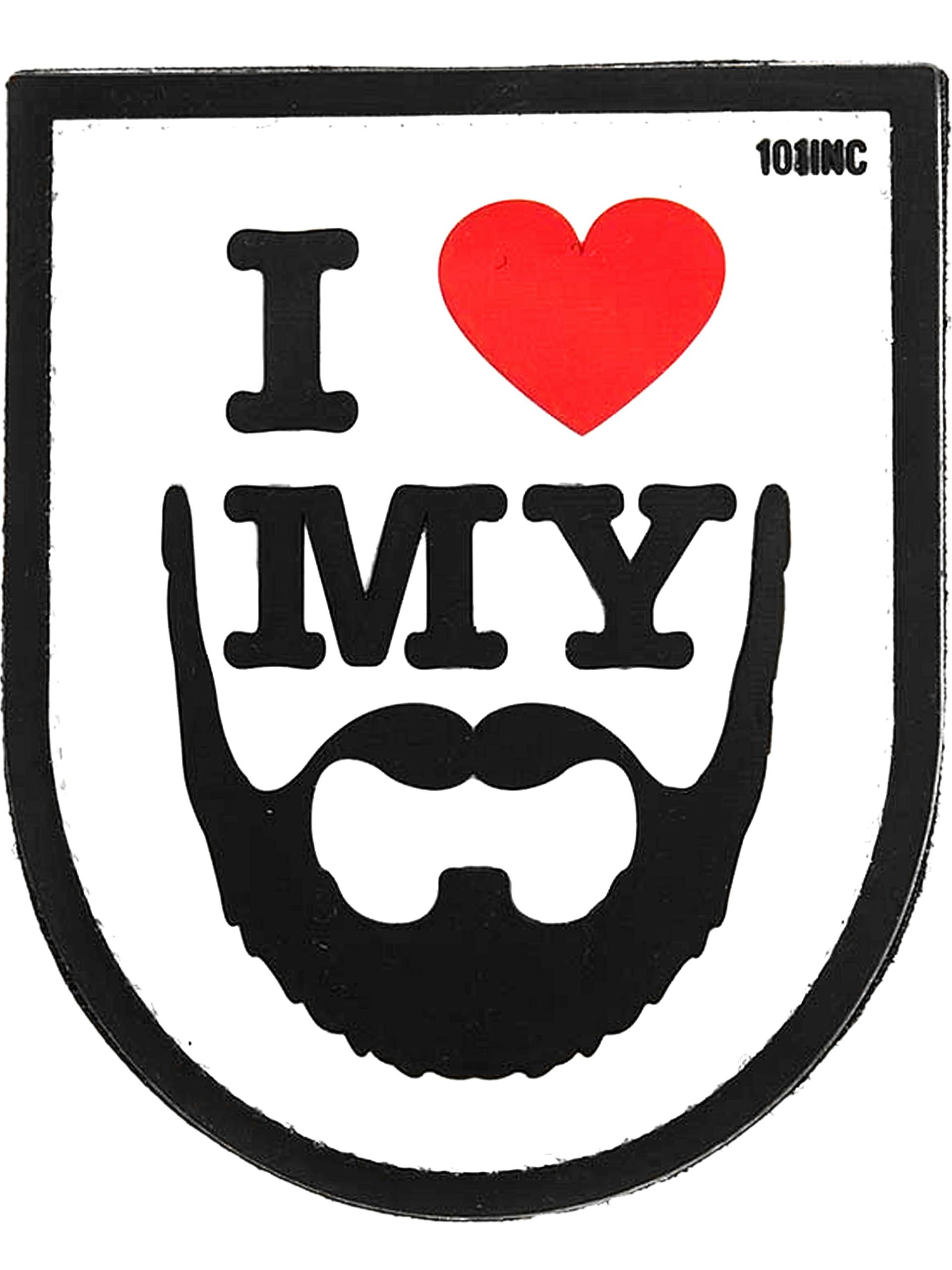 101 Inc. I Love My Beard 3D PVC Patch