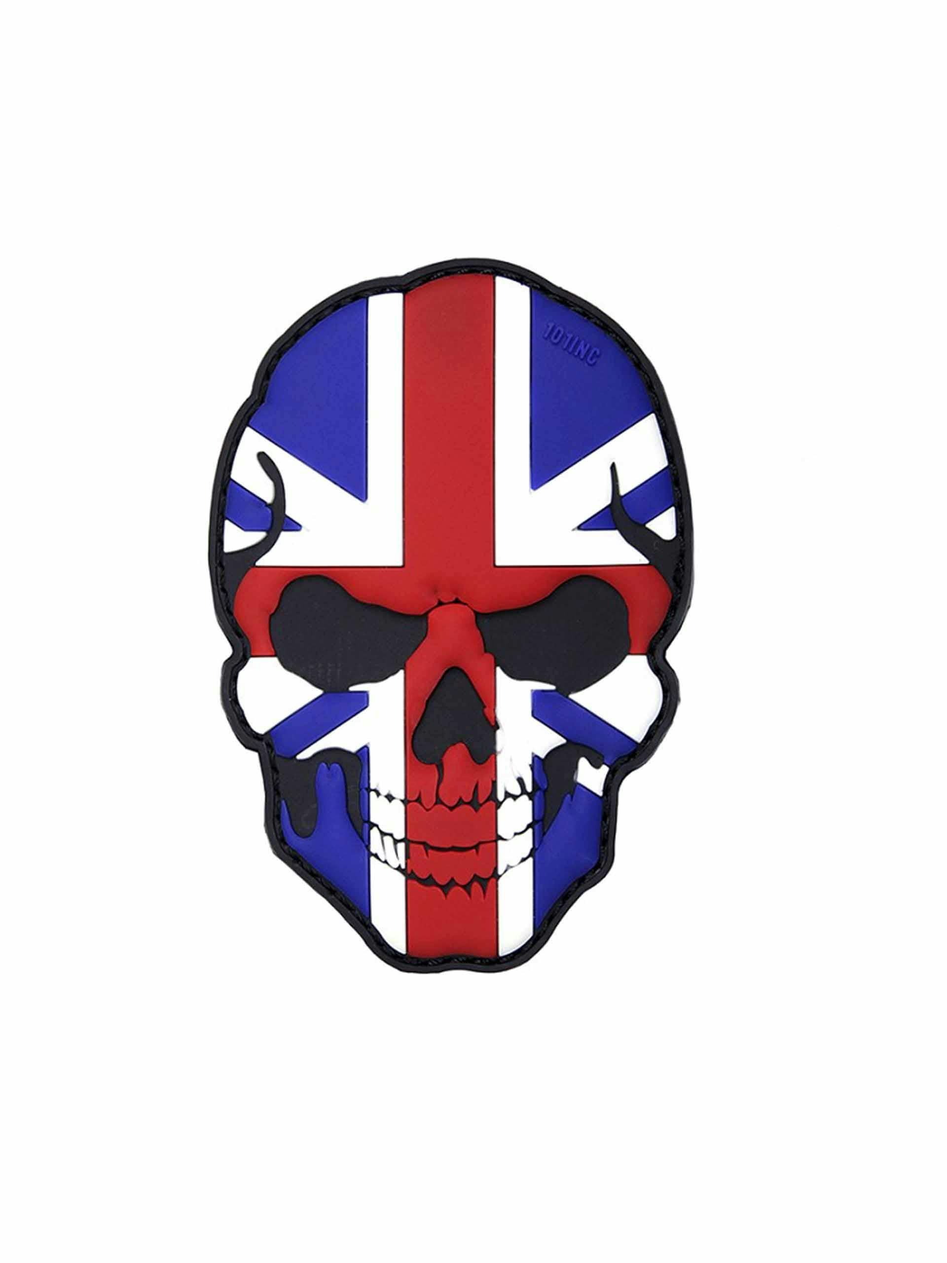 101 Inc. Union Jack Skull 3D PVC Patch