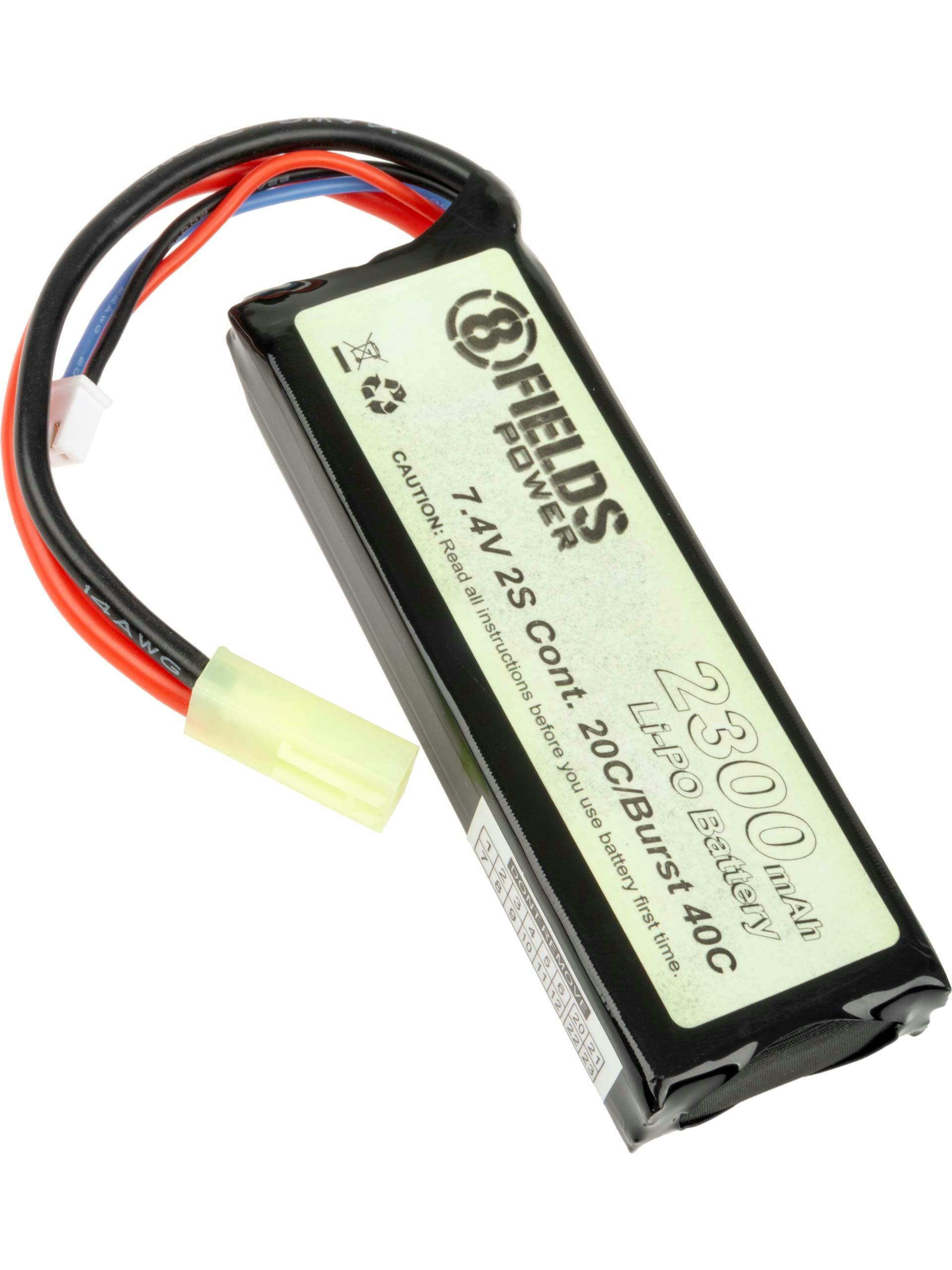 8Fields Tactical 7.4V 2300mAh 20/40C LiPo Battery (Mini Tamiya)