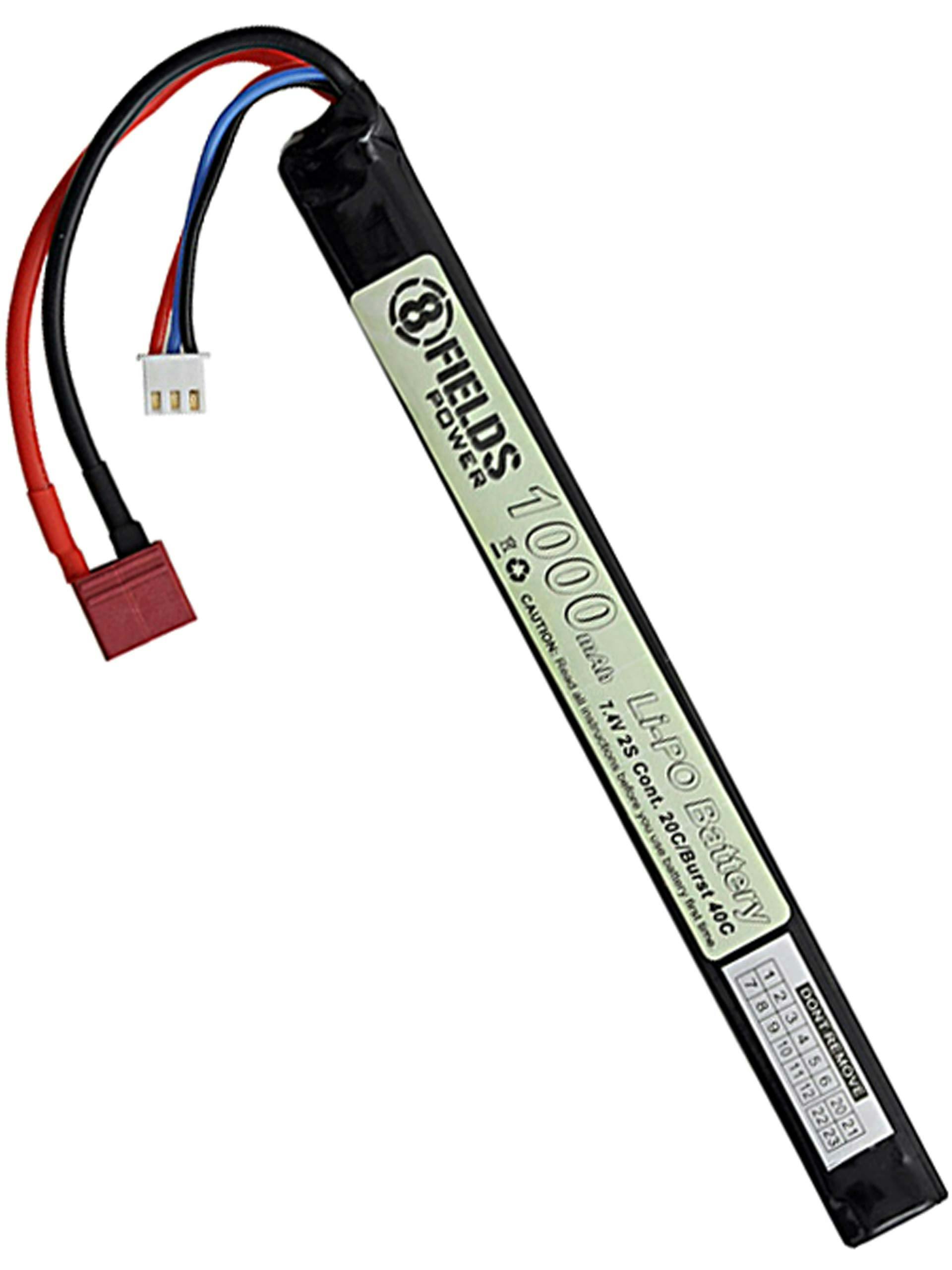 8Fields Tactical 7.4v 1000mAh 20C LiPo Battery (Deans)