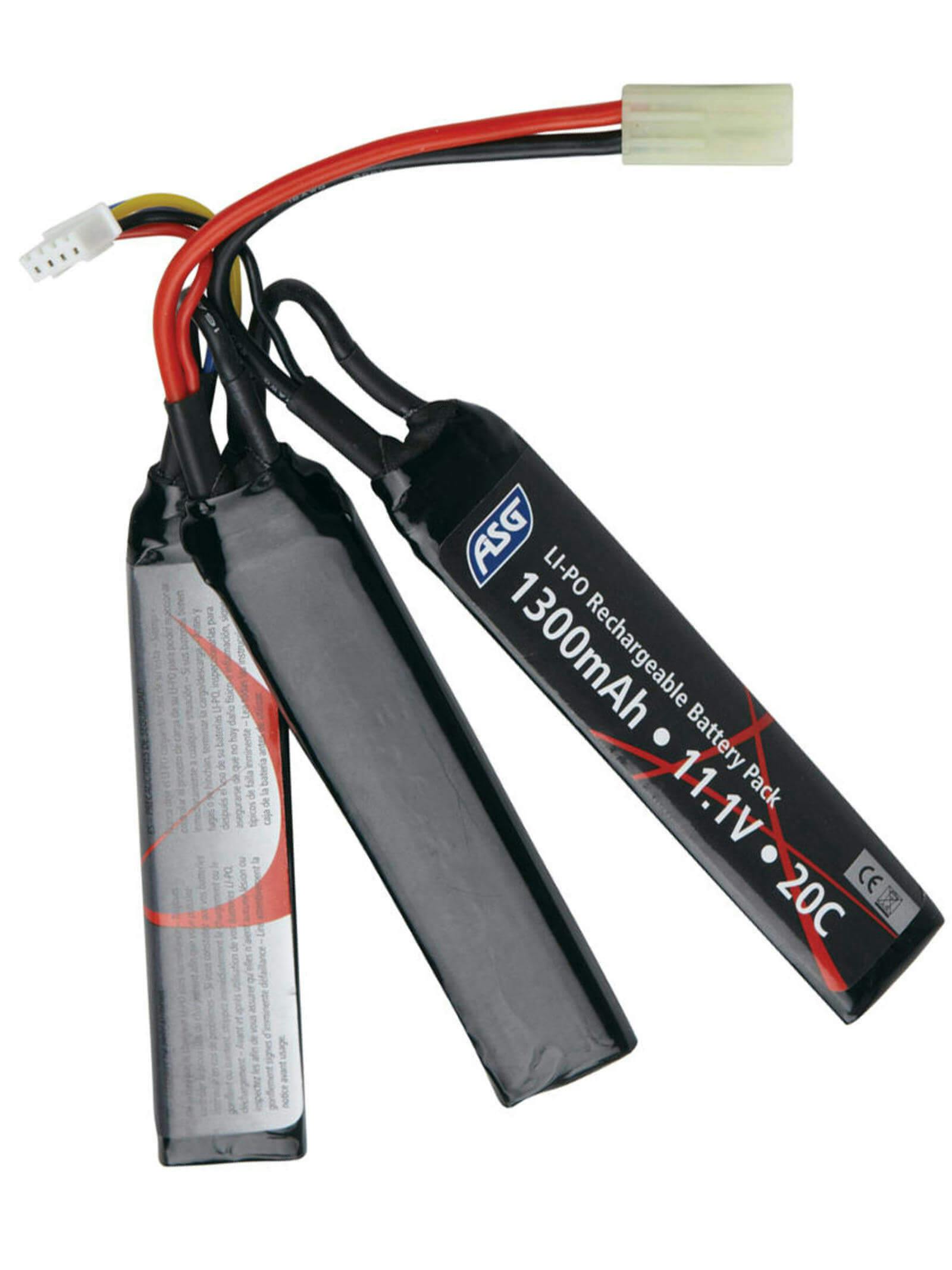 ASG 11.1V 1300mAh 20c LiPo Crane Stock Battery