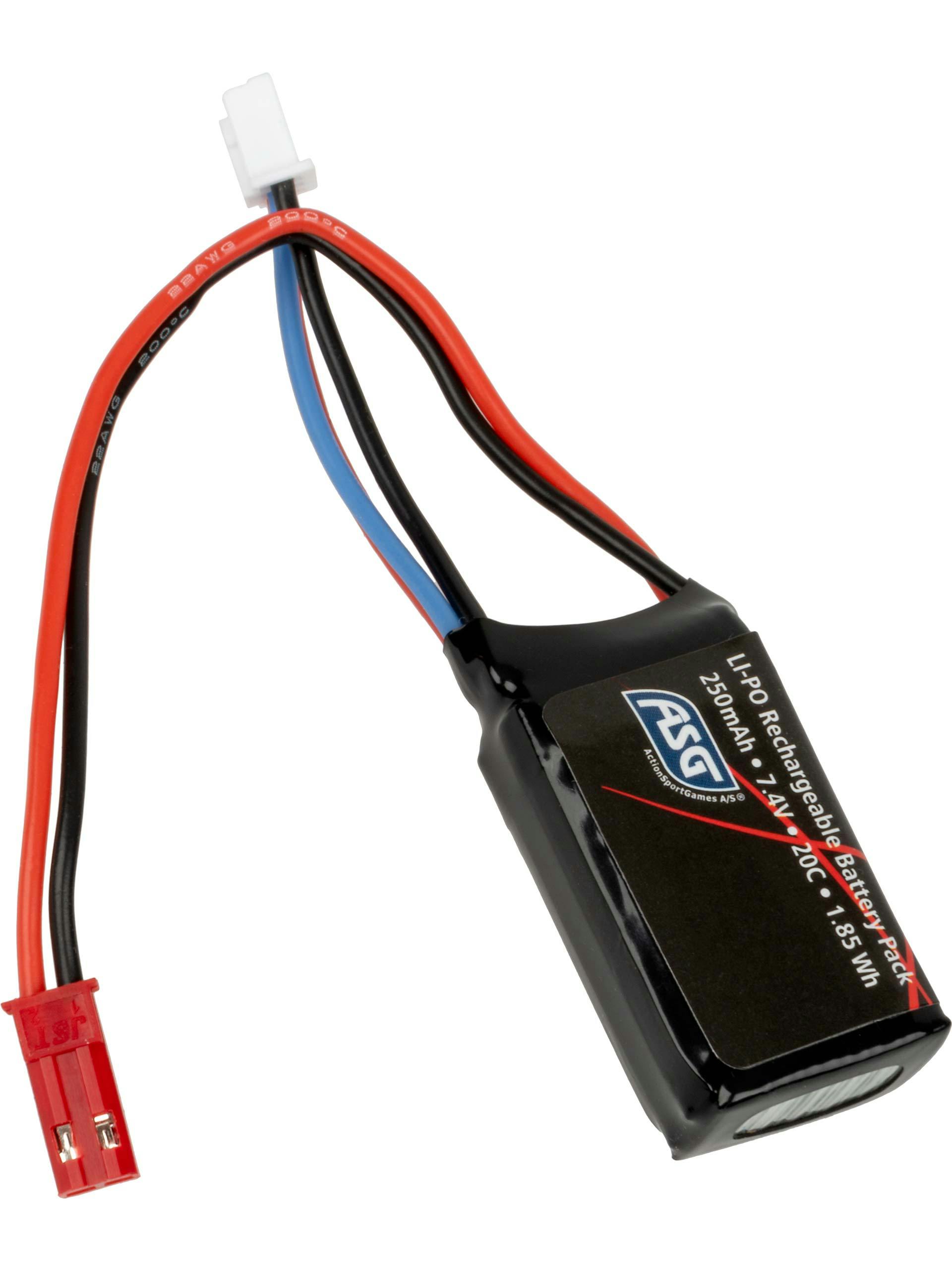 ASG 7.4v 250mAh 20c LiPo Micro Block Battery for HPA Engine (Mini JST)