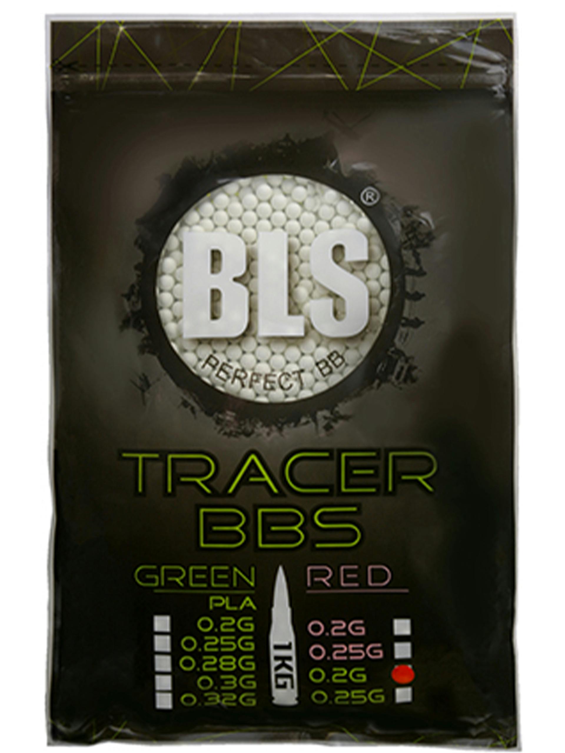 BLS 0.20g 6mm Perfect Tracer BBs; 1KG Bag