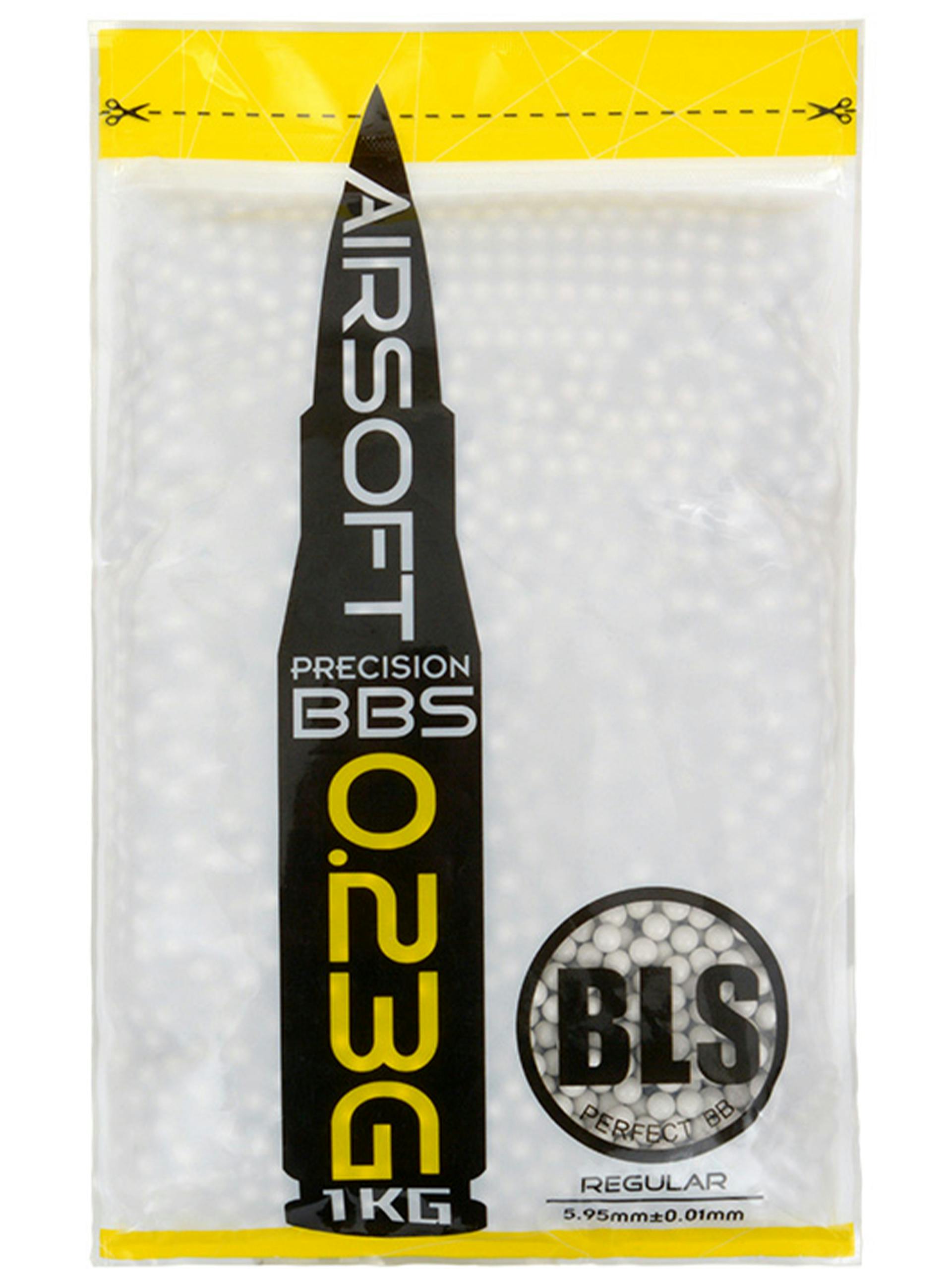 BLS 0.23g Airsoft Precision BBs; 1KG Bag