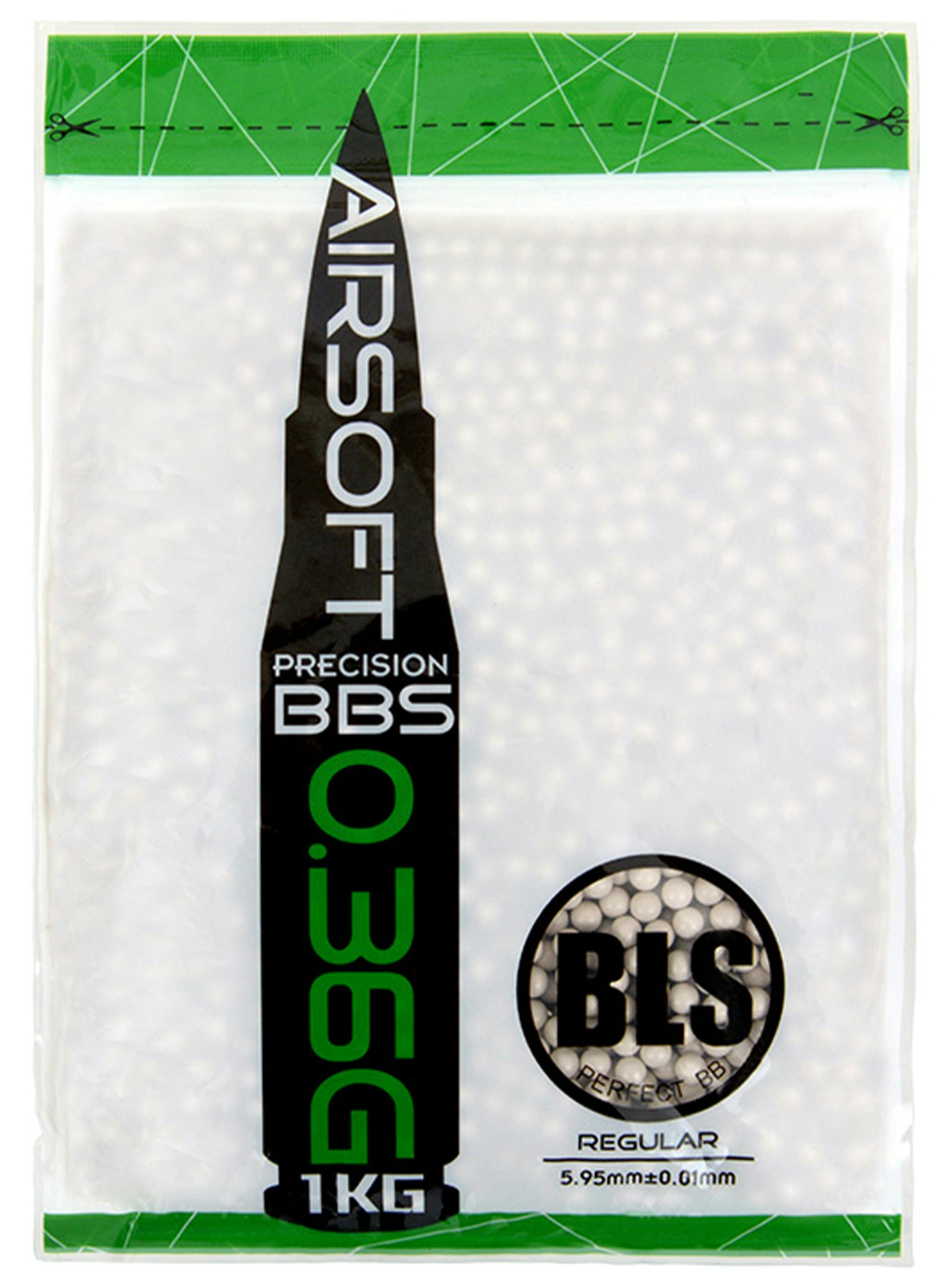 BLS 0.36g Airsoft Precision BBs; 1KG Bag