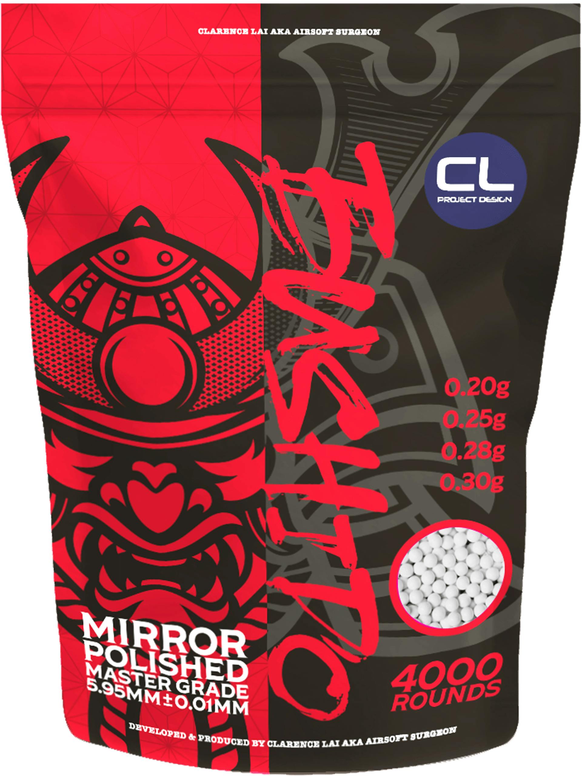 CL Project Design Bushido Master Grade BBs; 4000rnd Bag