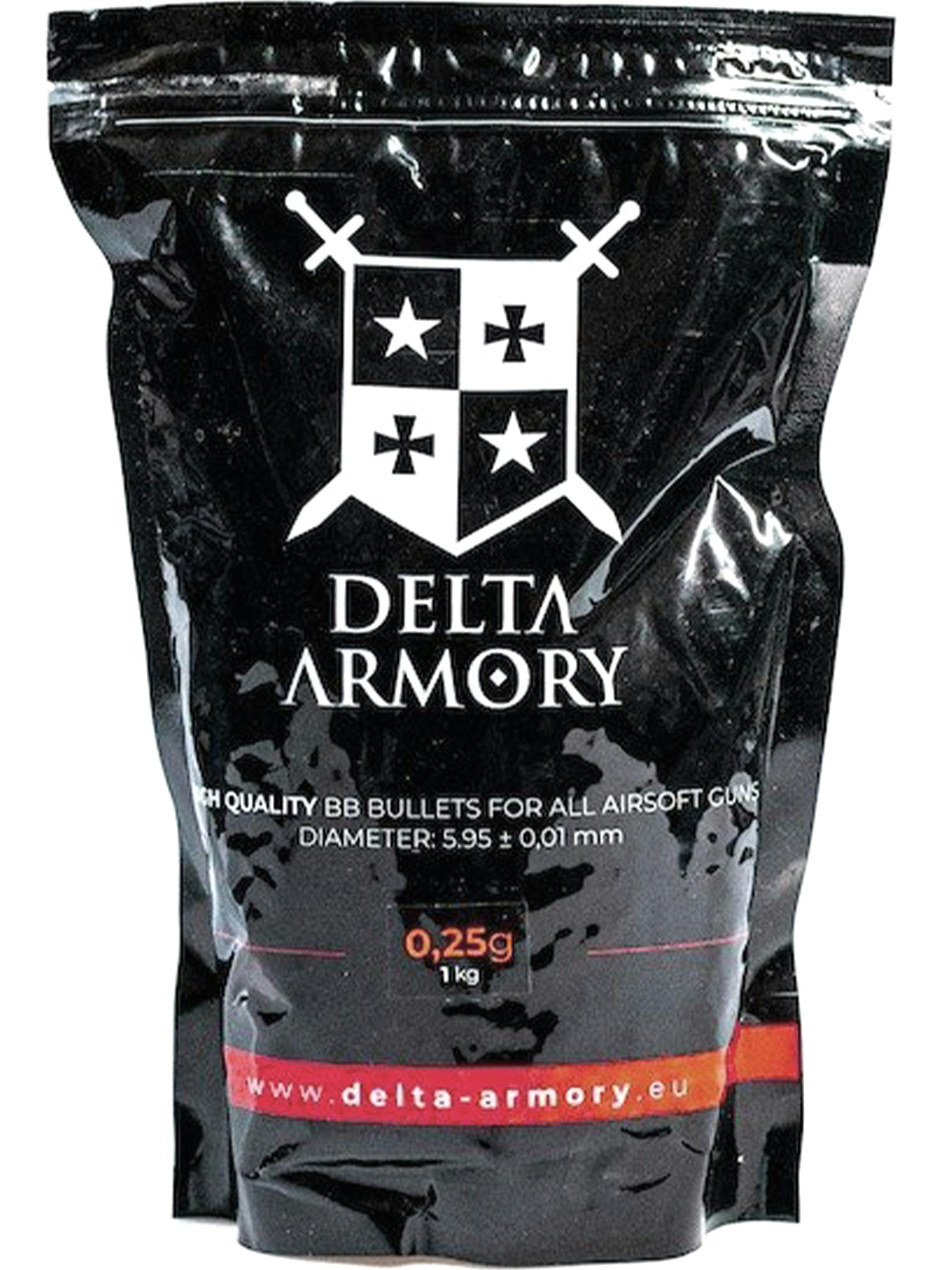 Delta Armory 0.25g 6mm BBs; 1KG Bag