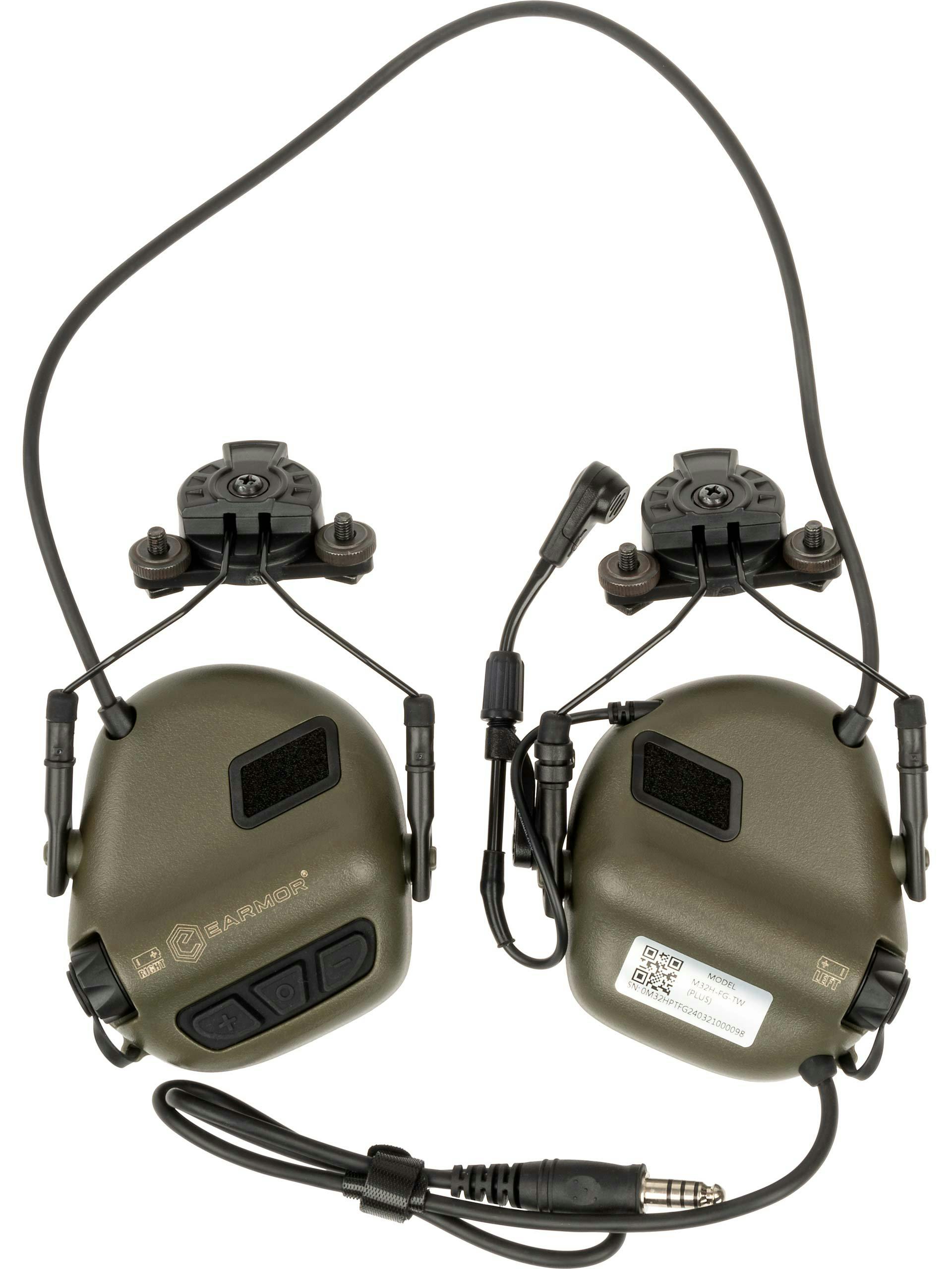 EARMOR M32H PLUS Electronic Comms Headset for Helmet Rails