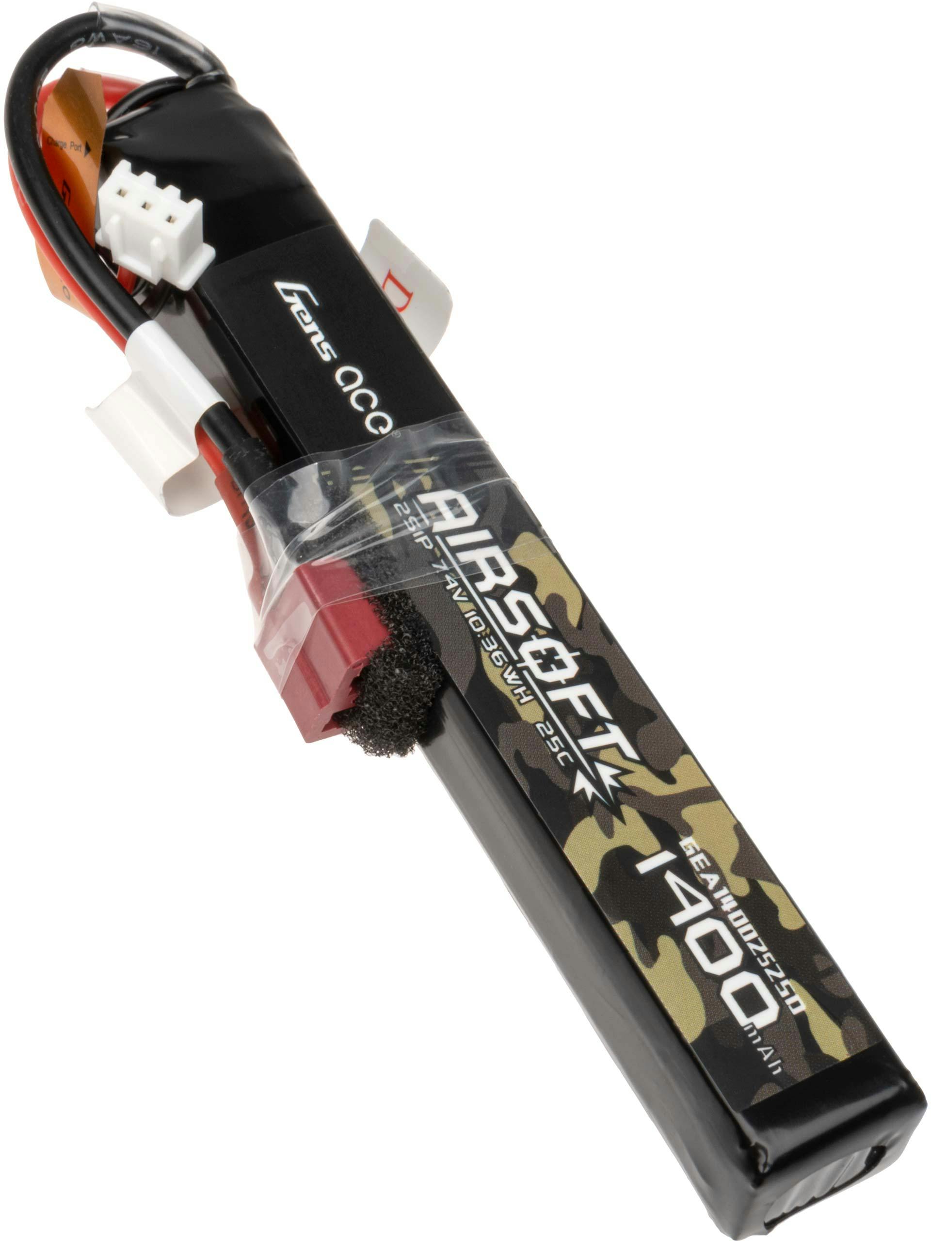 Gens Ace 7.4V 1400mAh 25C LiPo Stick Battery (Deans)