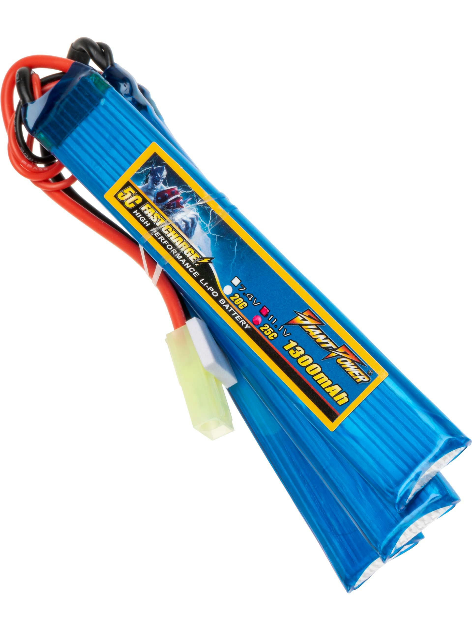 Giant Power 11.1v 1300mAh 25c LiPo Crane Stock Battery (Mini Tamiya)