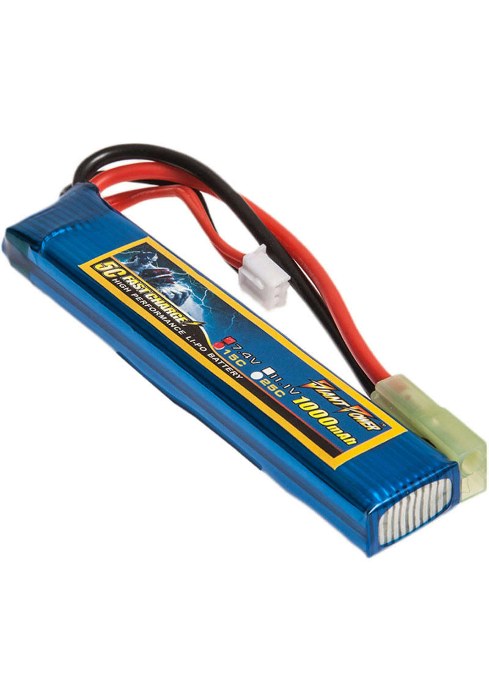 Giant Power 7.4v 1000mAh 15C LiPo Stick Battery (Mini Tamiya)