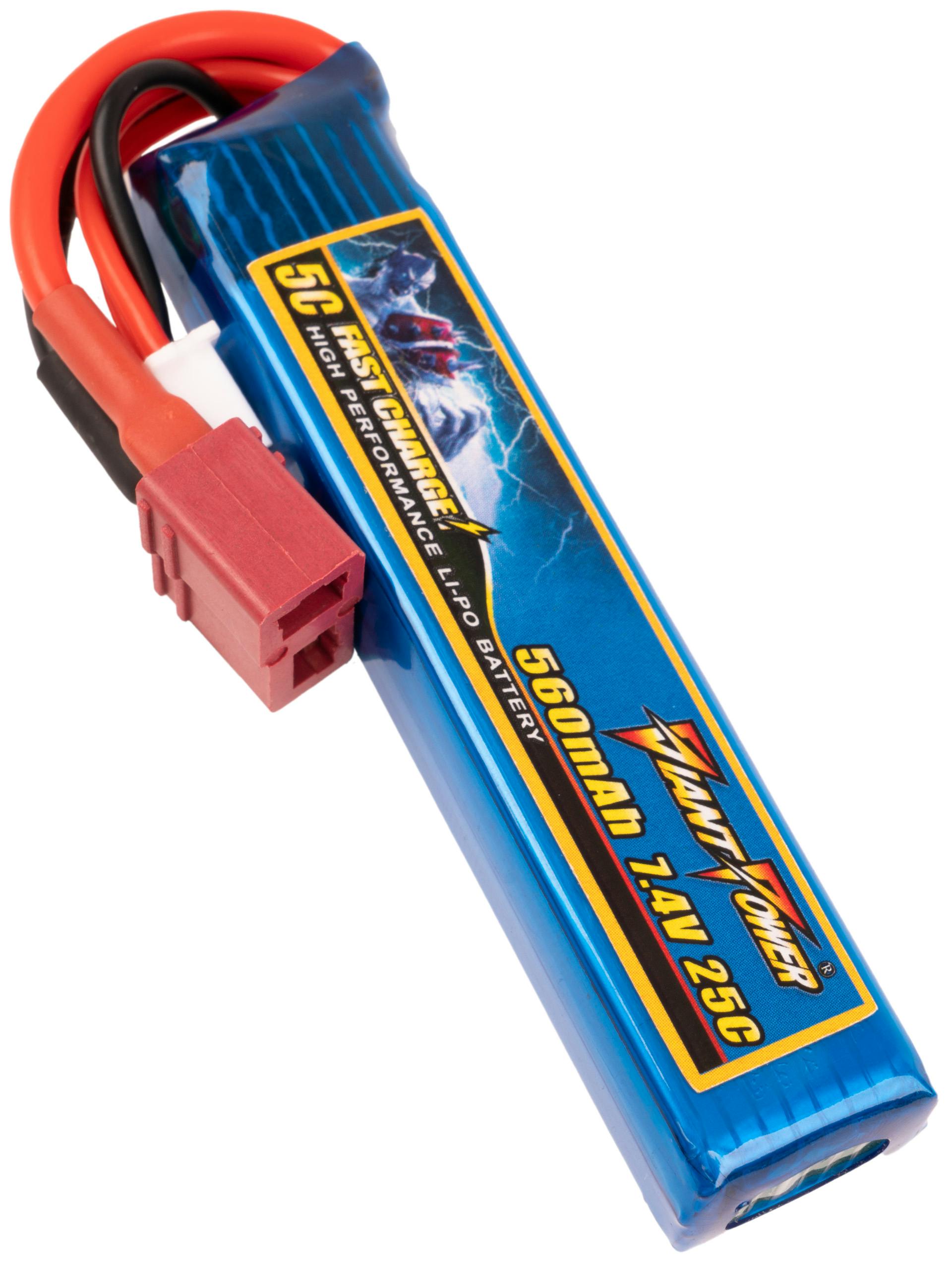 Giant Power 7.4v 560mAh 25c LiPo PDW/Autobot Stick Battery (Deans)